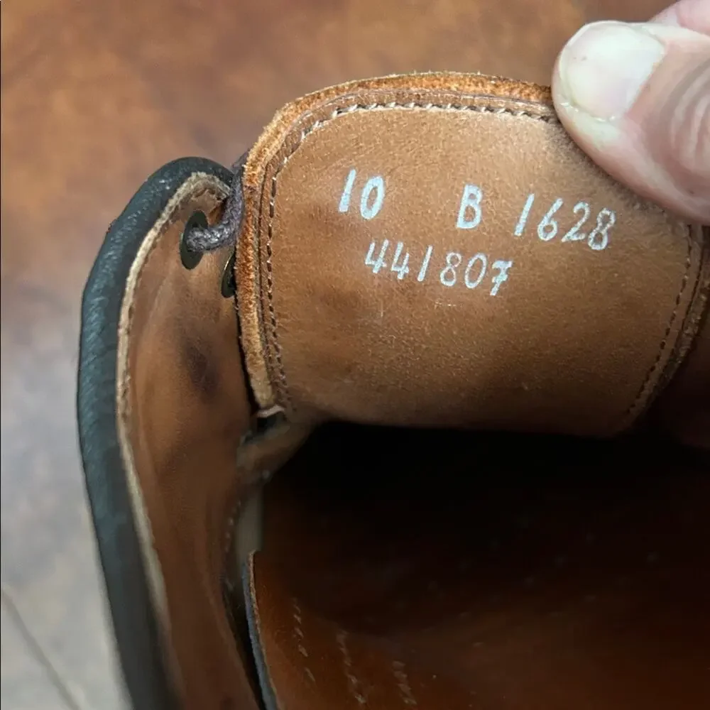 Allen Edmonds Brown Leather Derby Oxfords, Size 10